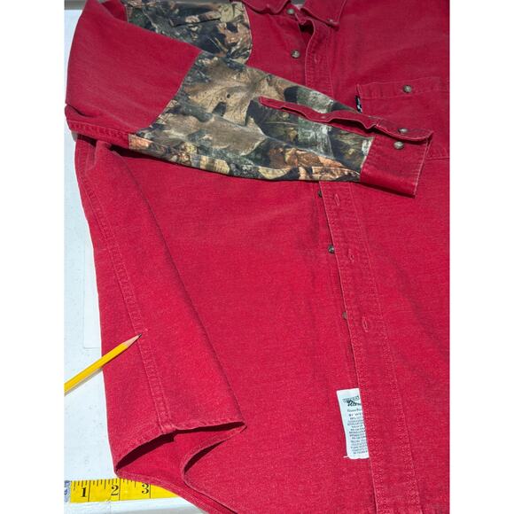 Riverside Protective Apparel FR Shirt Mens XL Red LS Button Down Heavy Workwear - Picture 7 of 8